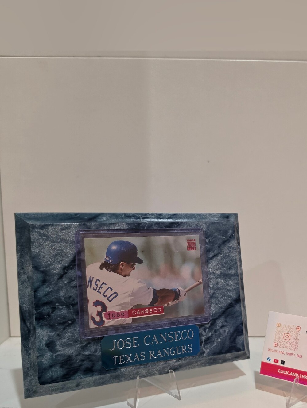 Jose Canceso MLB Texas Rangers Plaque 6x5